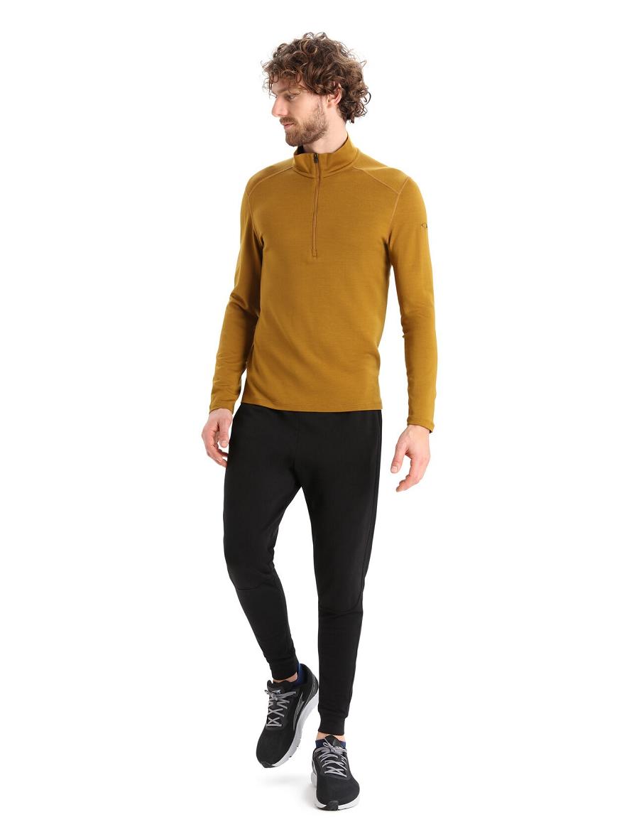 Men's Icebreaker Merino 260 Tech Long Sleeve Half Zip Thermal Top Base Layers Clove | CA 1564SGLO